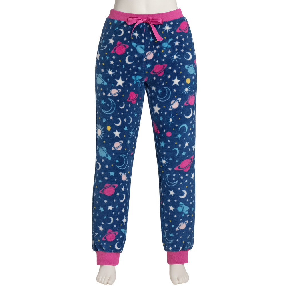 Bobbie Brooks Womens Pajama Pants XL Soft Fleece Lounge Sleepwear Stars Planets
